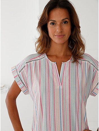 Chemise de nuit légère manches courtes