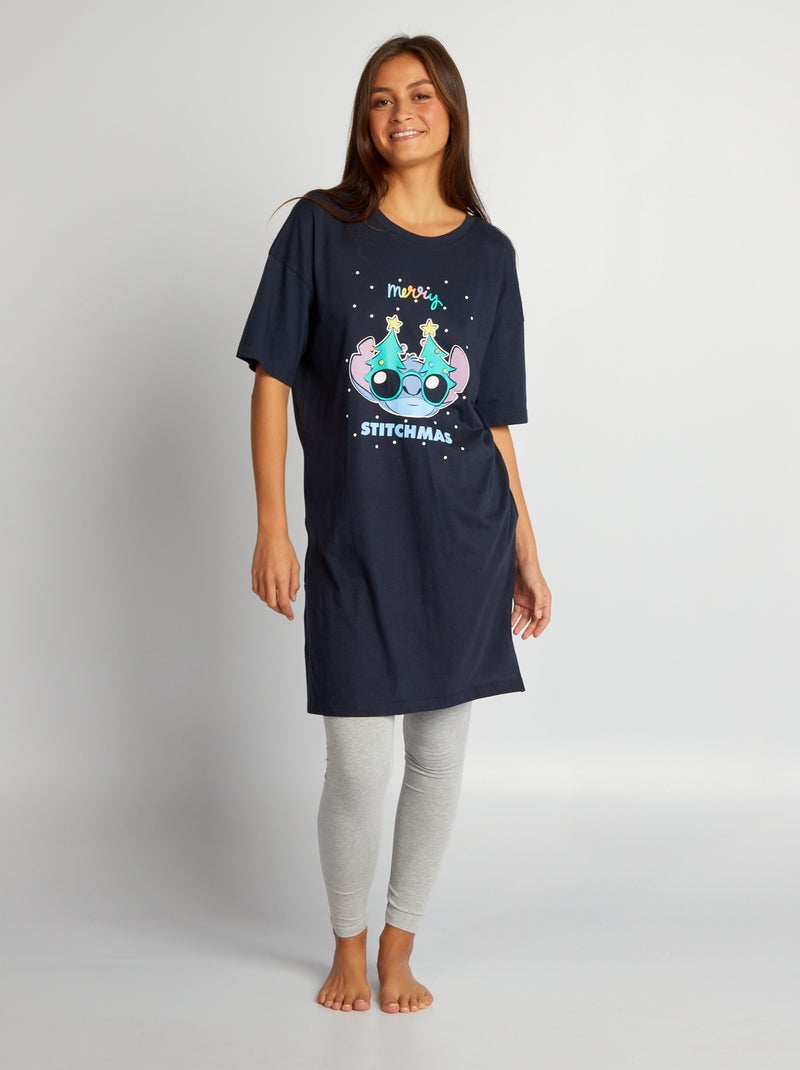 Chemise de nuit + legging 'Stitch' Stitch - Kiabi