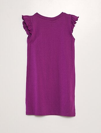 PJ fille multicolore signe de la paix fleurs rose clair chemise de nuit