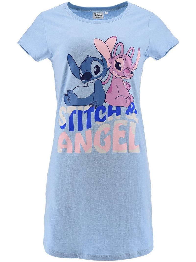 Chemise de Nuit Lilo et Stitch | Licence Officielle Bleu - Kiabi