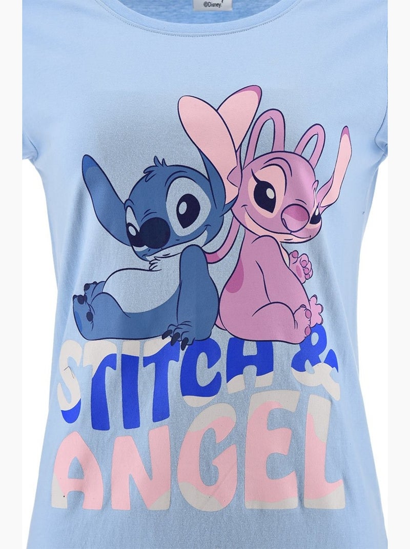 Chemise de Nuit Lilo et Stitch | Licence Officielle Bleu - Kiabi