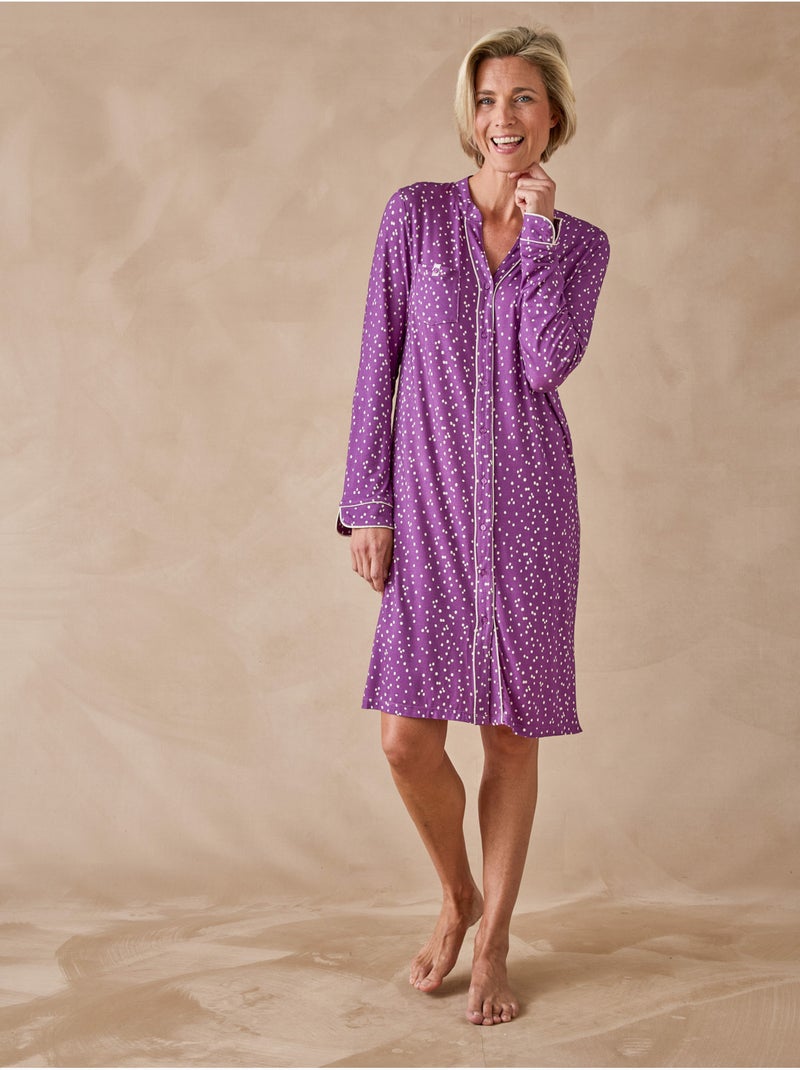 Chemise de nuit liquette - DAXON Prune - Kiabi