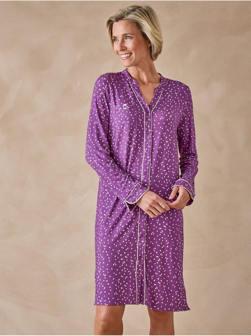 Chemise de nuit liquette - DAXON Prune - Kiabi