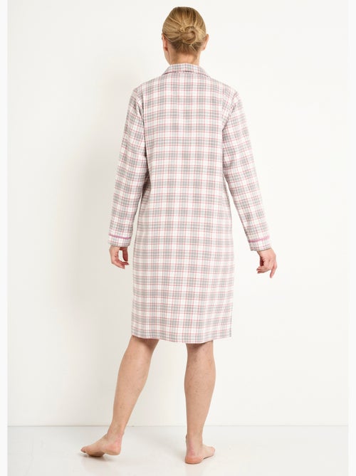 Chemise de nuit liquette chaude flanelle - Afibel - Kiabi