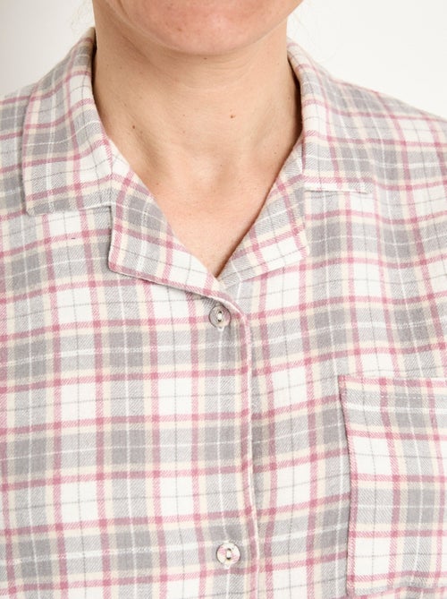 Chemise de nuit liquette chaude flanelle - Afibel - Kiabi