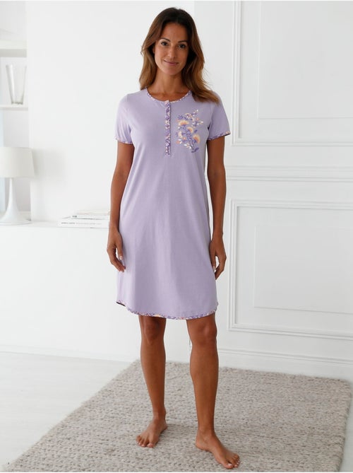 Chemise de nuit liquette courte - DAXON - Kiabi