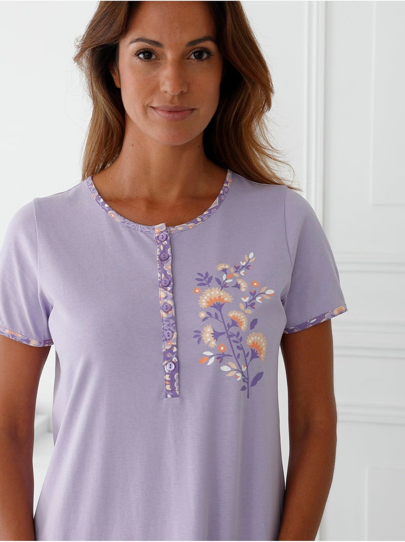 Chemise de nuit liquette courte - DAXON Parme - Kiabi