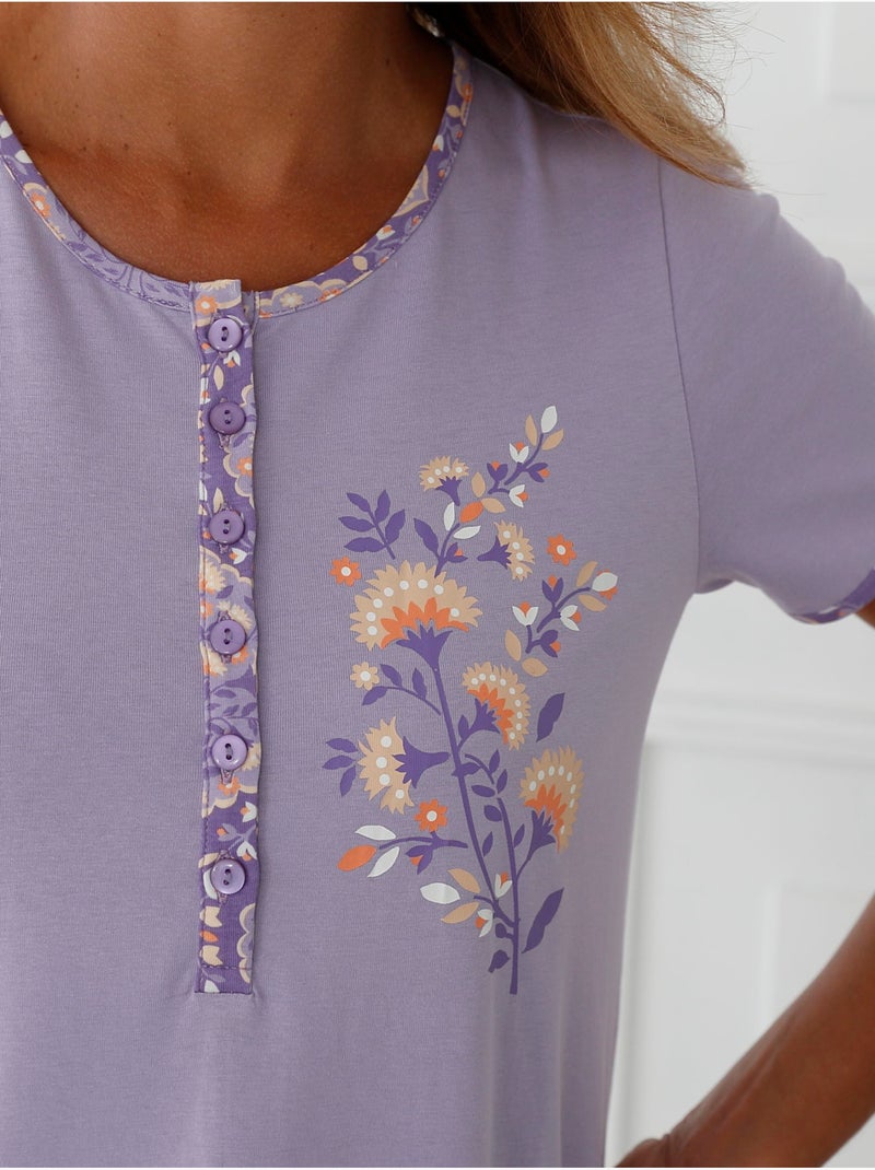 Chemise de nuit liquette courte - DAXON Parme - Kiabi