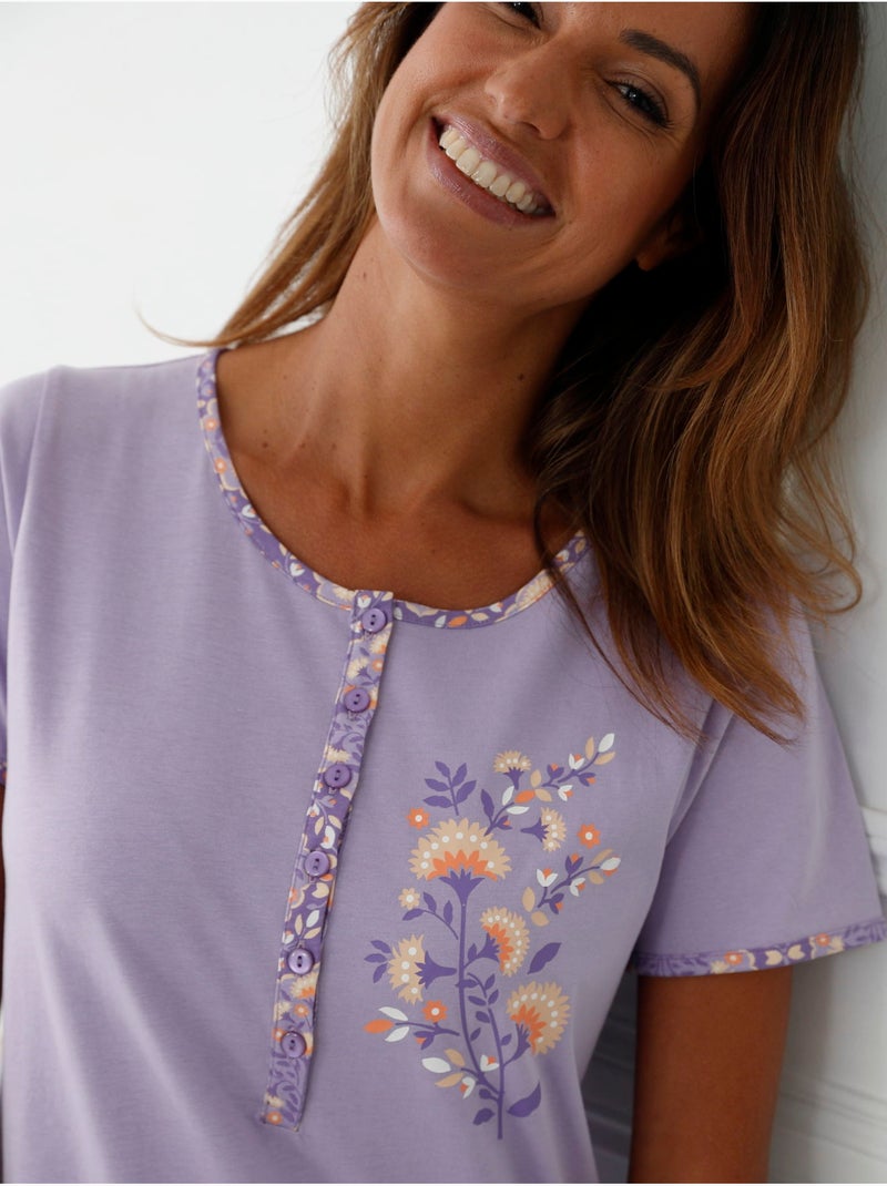 Chemise de nuit liquette longue - DAXON Parme - Kiabi