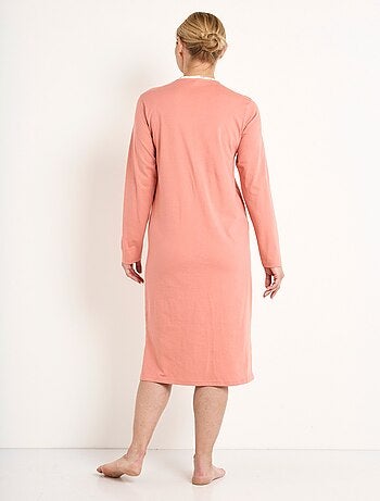 Chemise de nuit liquette longue boutonnée - Afibel