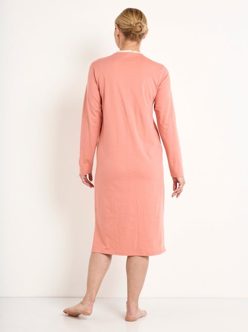Chemise de nuit liquette longue boutonnée - Afibel - Kiabi