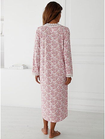 Chemise de nuit longue avec macramé - DAXON