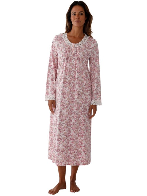 Chemise de nuit longue avec macramé - DAXON - Kiabi