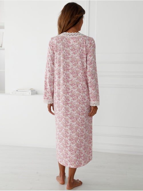 Chemise de nuit longue avec macramé - DAXON - Kiabi