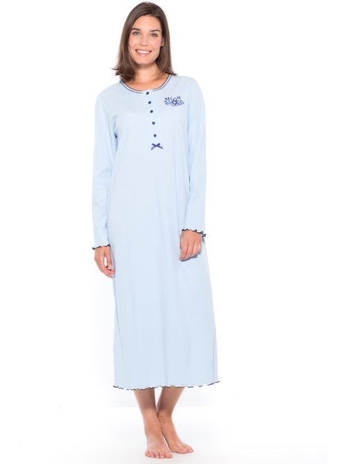 Chemise de nuit longue coton - DAXON - Kiabi Chemise de nuit longue coton - DAXON - Kiabi