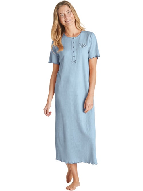 Chemise de nuit longue coton - DAXON - Kiabi