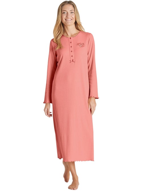 Chemise de nuit longue coton - DAXON - Kiabi