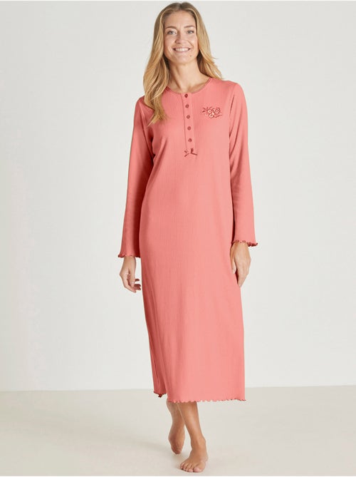 Chemise de nuit longue coton - DAXON - Kiabi