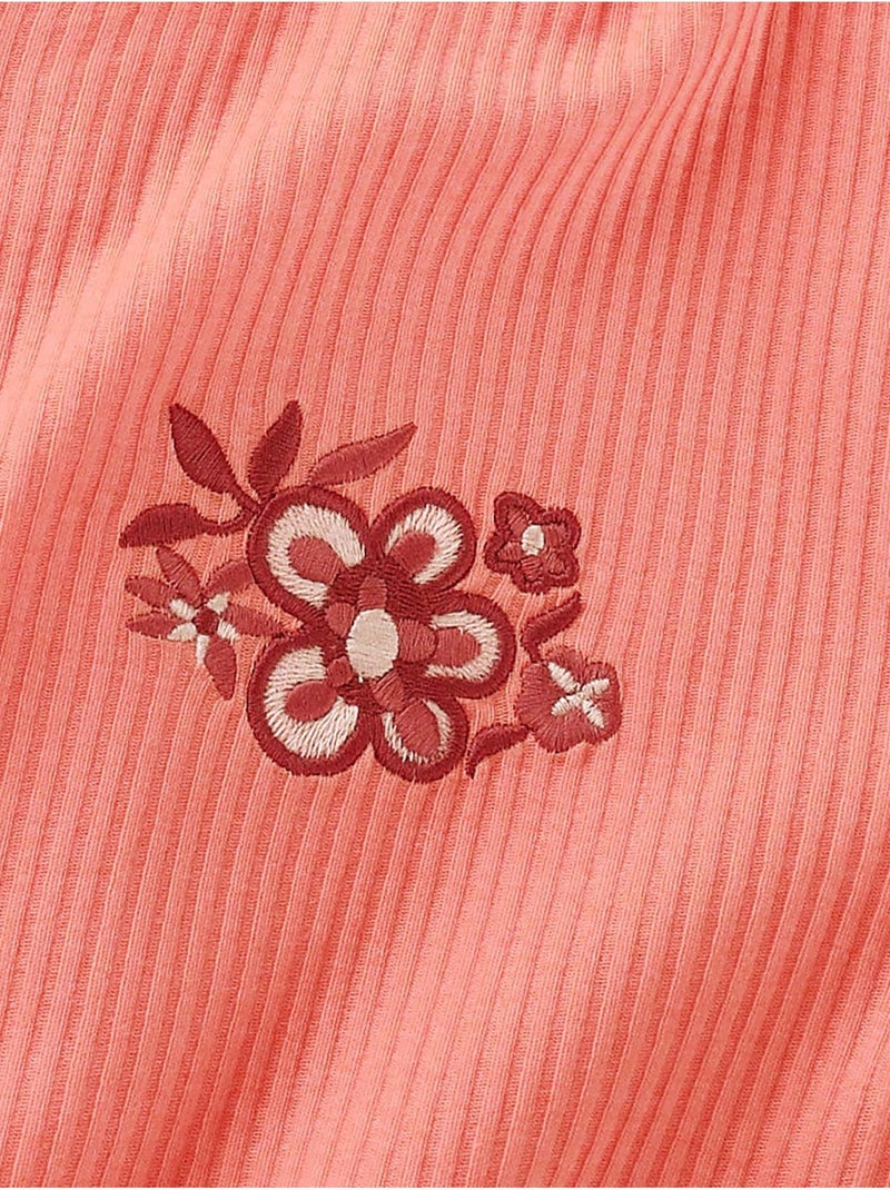 Chemise de nuit longue coton - DAXON Corail - Kiabi