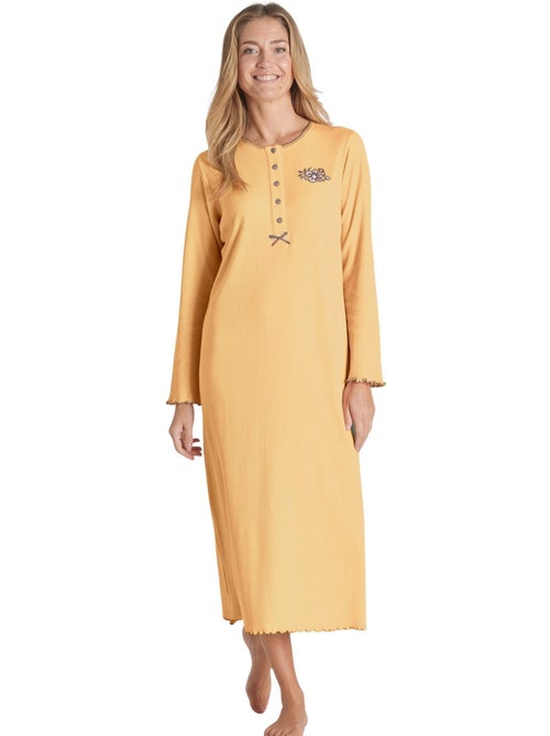 Chemise de nuit longue coton - DAXON - Kiabi