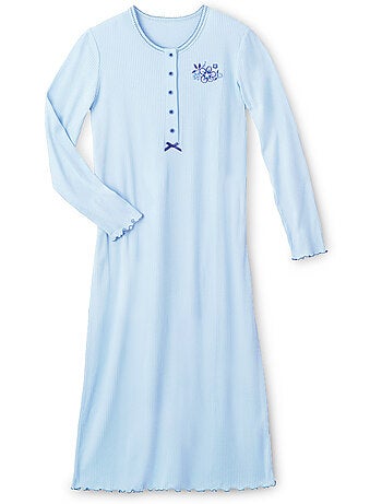 Chemise de nuit longue coton