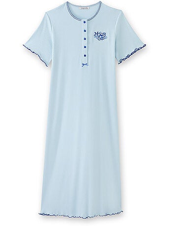 Chemise de nuit longue coton