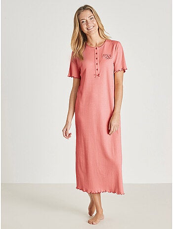 Chemise de nuit longue coton