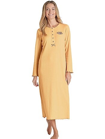 Chemise de nuit longue coton