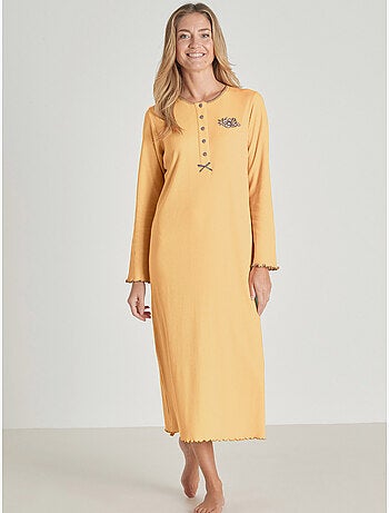 Chemise de nuit longue coton