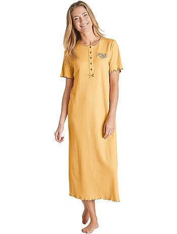 Chemise de nuit longue coton