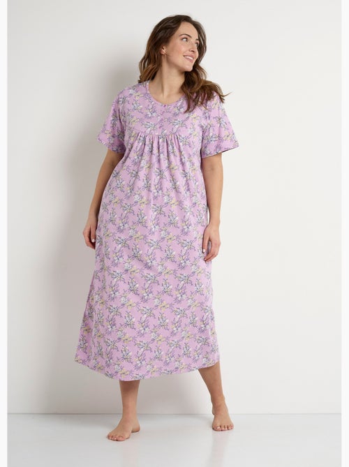 Chemise de nuit longue coton manches courtes - Afibel - Kiabi Chemise de nuit longue coton manches courtes - Afibel - Kiabi