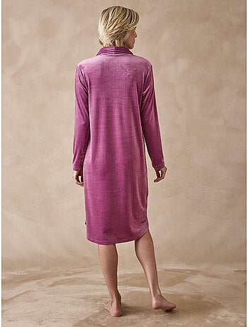 Chemise de nuit longue en velours