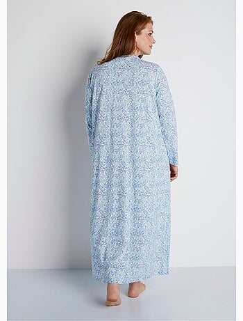 Chemise de nuit longue imprimée coton - Afibel