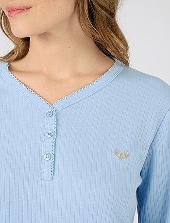Chemise de nuit maille côtelée - Damart