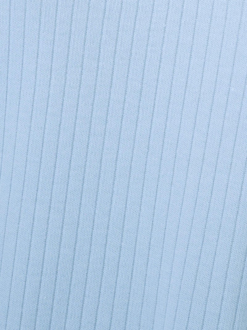 Chemise de nuit maille côtelée - Damart Bleu - Kiabi