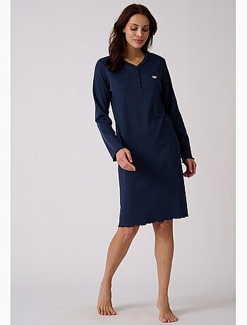 Chemise de nuit maille côtelée - Damart