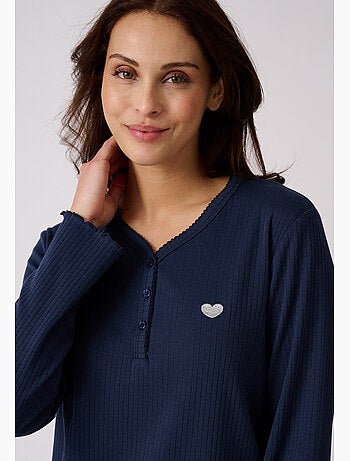 Chemise de nuit maille côtelée - Damart