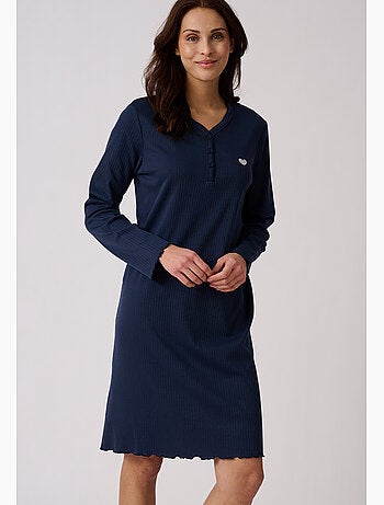 Chemise de nuit maille côtelée - Damart