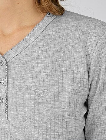 Chemise de nuit maille côtelée - Damart