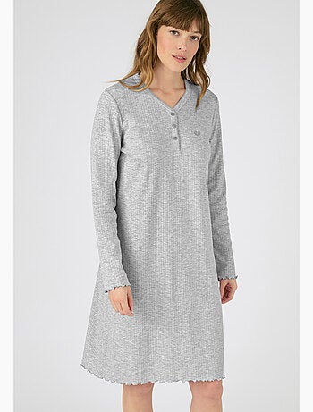 Chemise de nuit maille côtelée - Damart