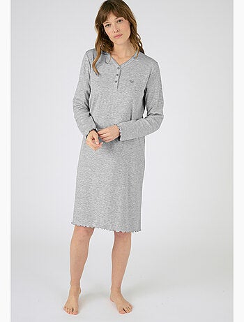 Chemise de nuit maille côtelée - Damart