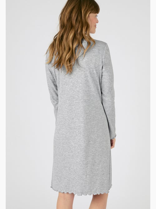 Chemise de nuit maille côtelée - Damart - Kiabi