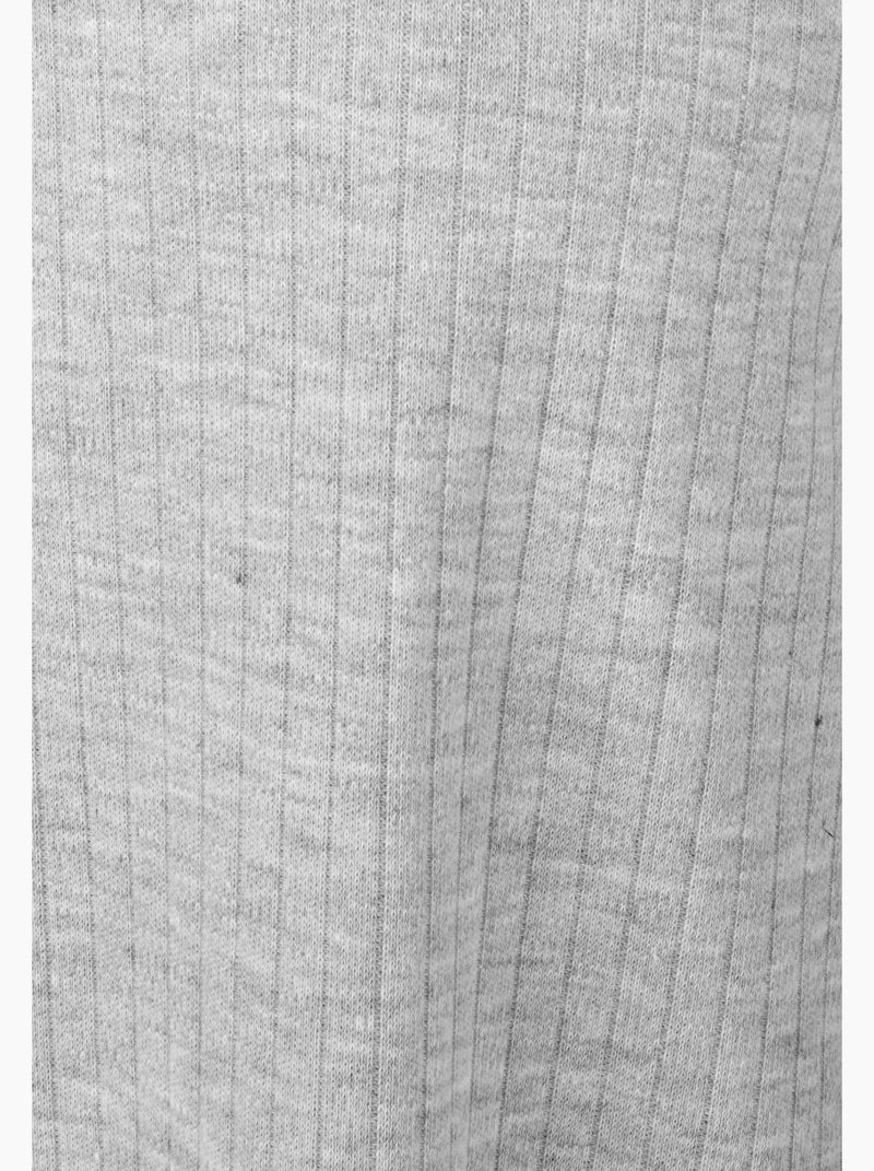 Chemise de nuit maille côtelée - Damart Gris - Kiabi
