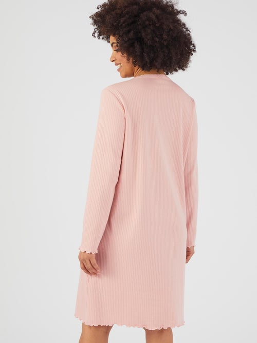 Chemise de nuit maille côtelée - Damart - Kiabi