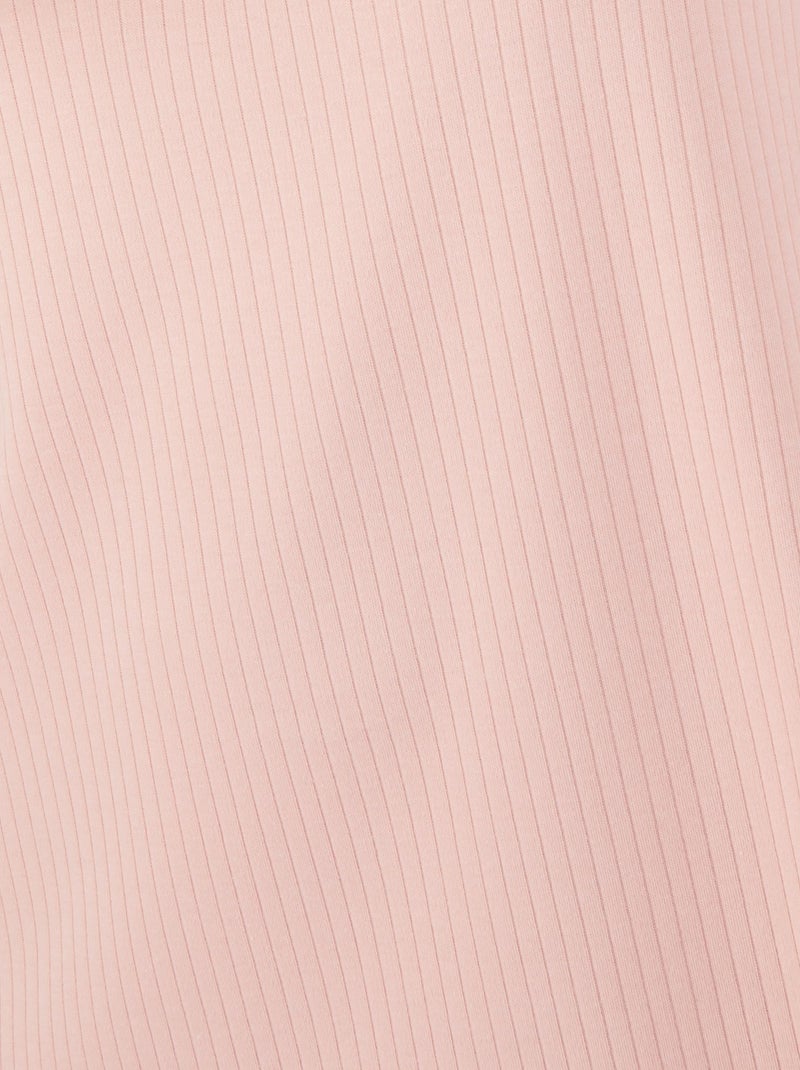 Chemise de nuit maille côtelée - Damart Rose - Kiabi