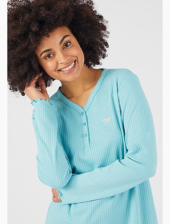 Chemise de nuit maille côtelée - Damart