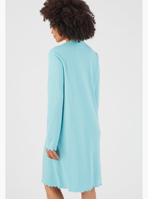 Chemise de nuit maille côtelée - Damart - Kiabi