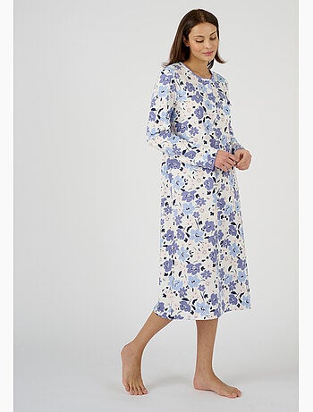 Chemise de nuit maille côtelée, intérieur légèrement gratté - Damart