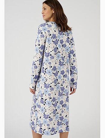 Chemise de nuit maille côtelée, intérieur légèrement gratté - Damart