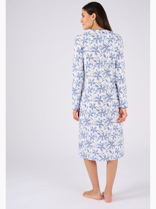 Chemise de nuit maille côtelée, intérieur légèrement gratté - Damart - Kiabi